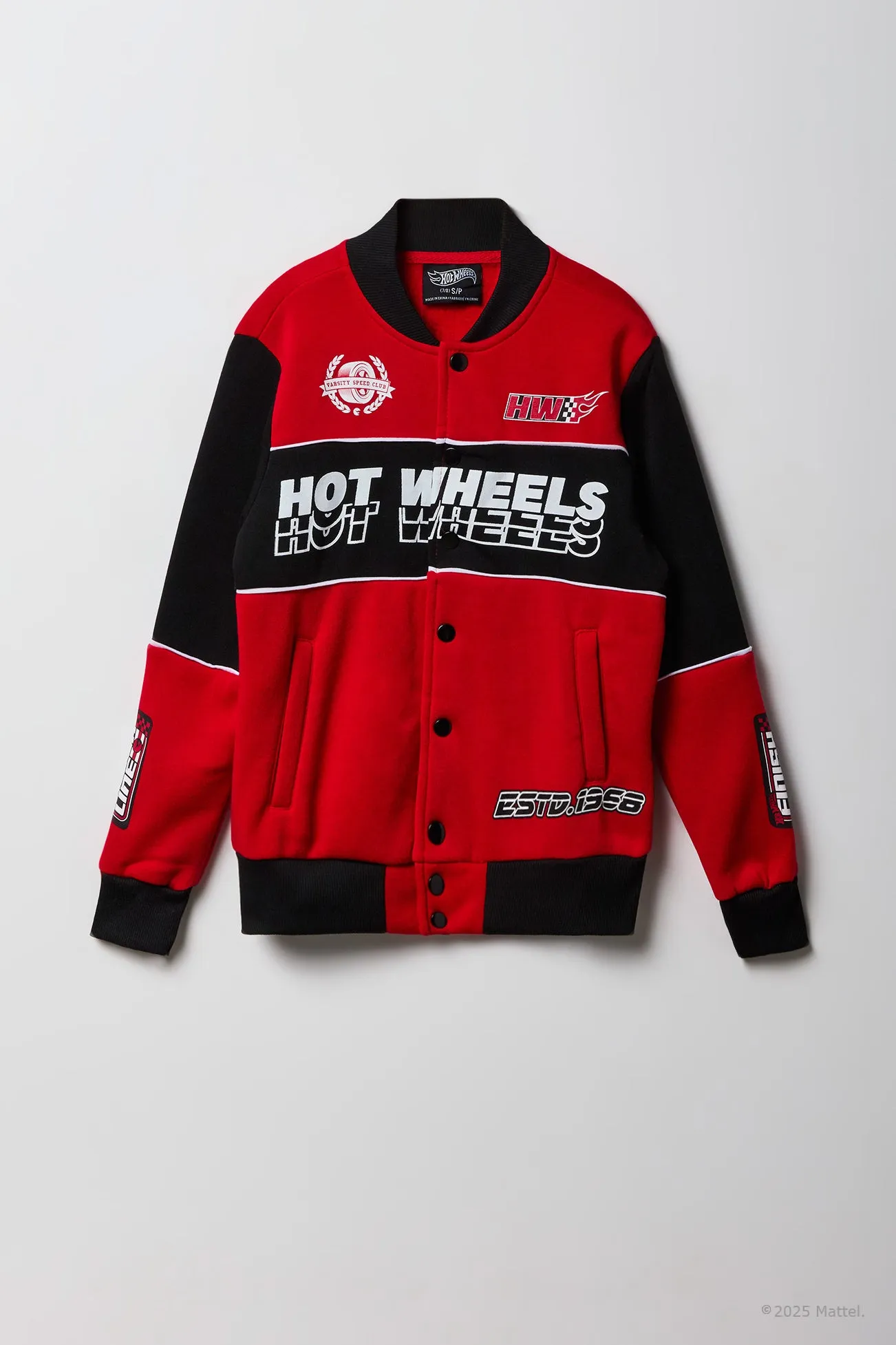 Blouson aviateur en molleton à imprimé Hot Wheels pour enfant sold by Urban Planet product image thumbnail 4