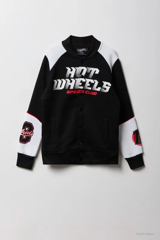 Blouson aviateur en molleton à imprimé Hot Wheels pour enfant sold by Urban Planet