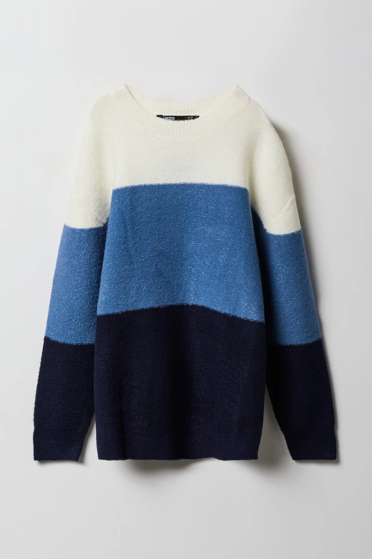 Boys Mossy Knit Colourblock Sweater sold by Urban Planet