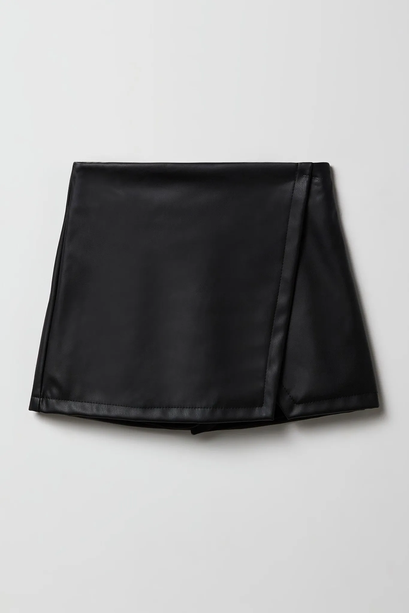 Girls Faux Leather Wrap Skort sold by Urban Planet