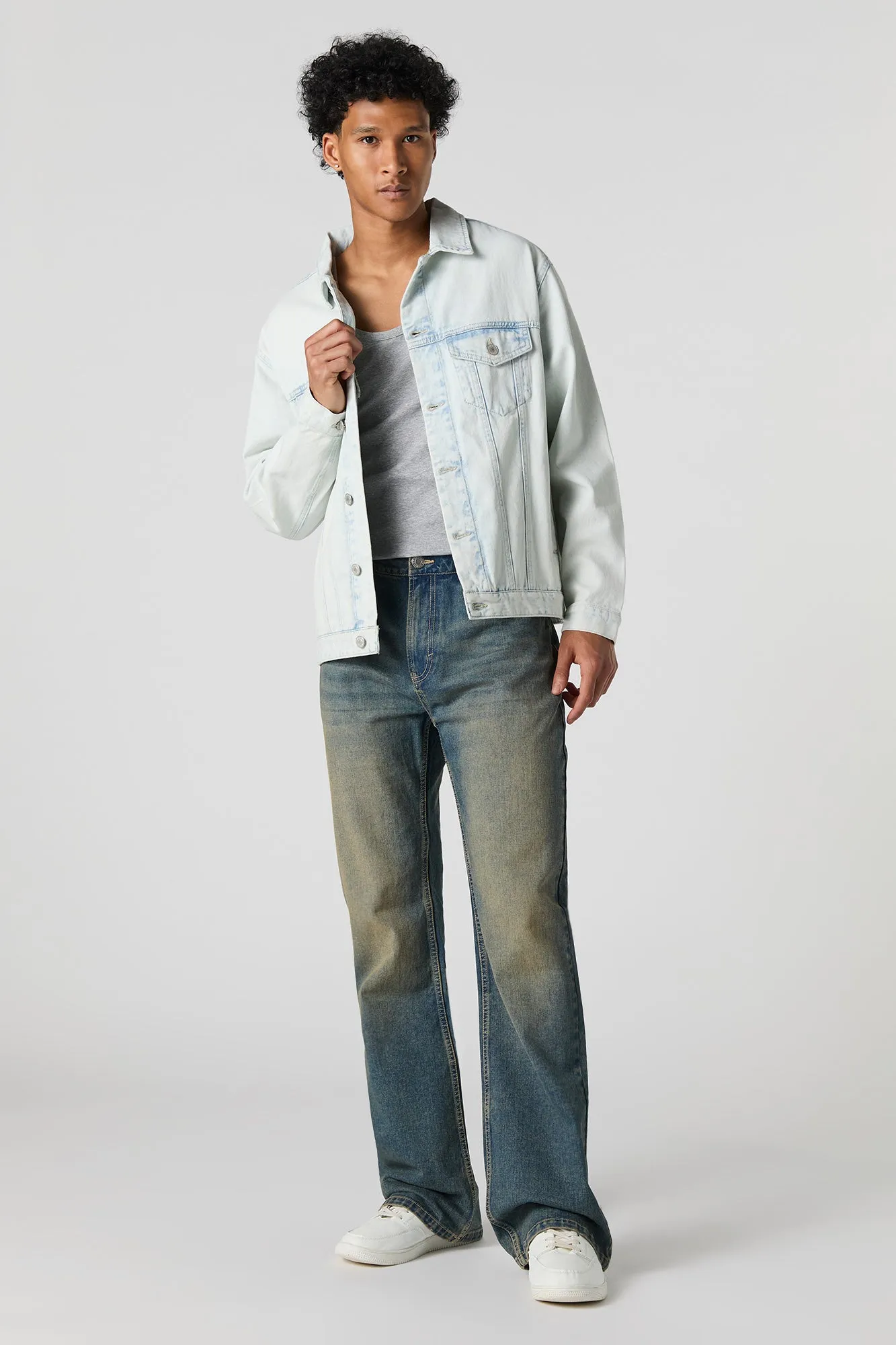 Loose Denim Trucker Jacket sold by Urban Planet product image thumbnail 3