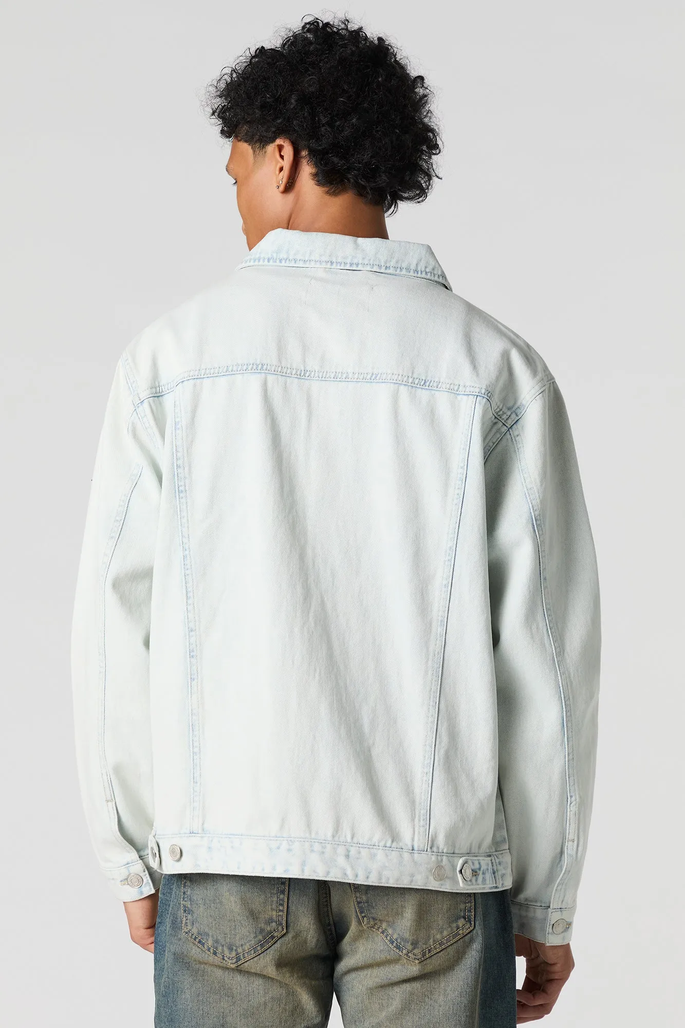 Loose Denim Trucker Jacket sold by Urban Planet product image thumbnail 2