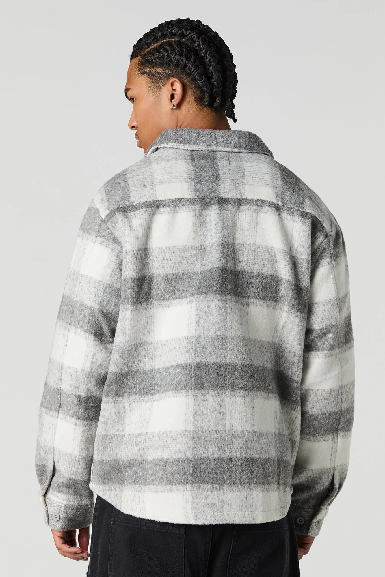 Faux Mohair Plaid Shacket sold by Urban Planet product image thumbnail 2