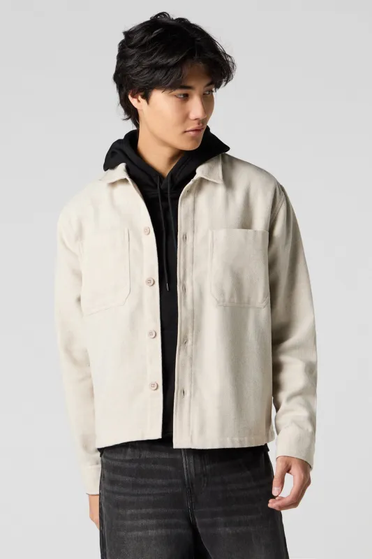 Flannel Boxy Shacket sold by Urban Planet