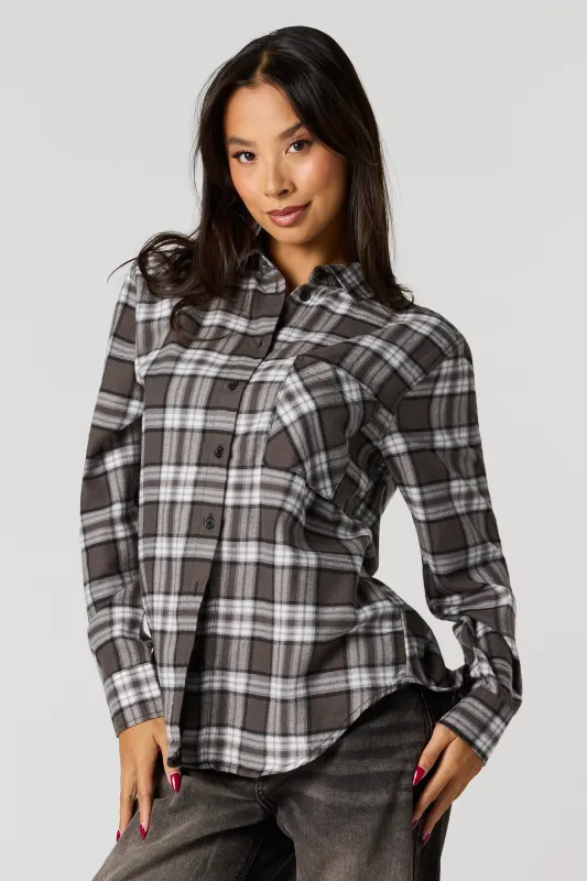 Haut boutonné imprimé en flanelle sold by Urban Planet
