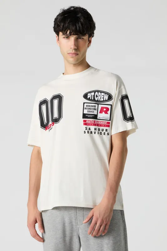 T-shirt avec motif brodé Pit Crew sold by Urban Planet