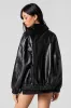 Faux Leather Oversized Bomber Jacket sold by Urban Planet