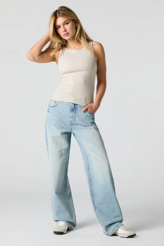 High Rise Wide Leg Light Jean sold by Urban Planet