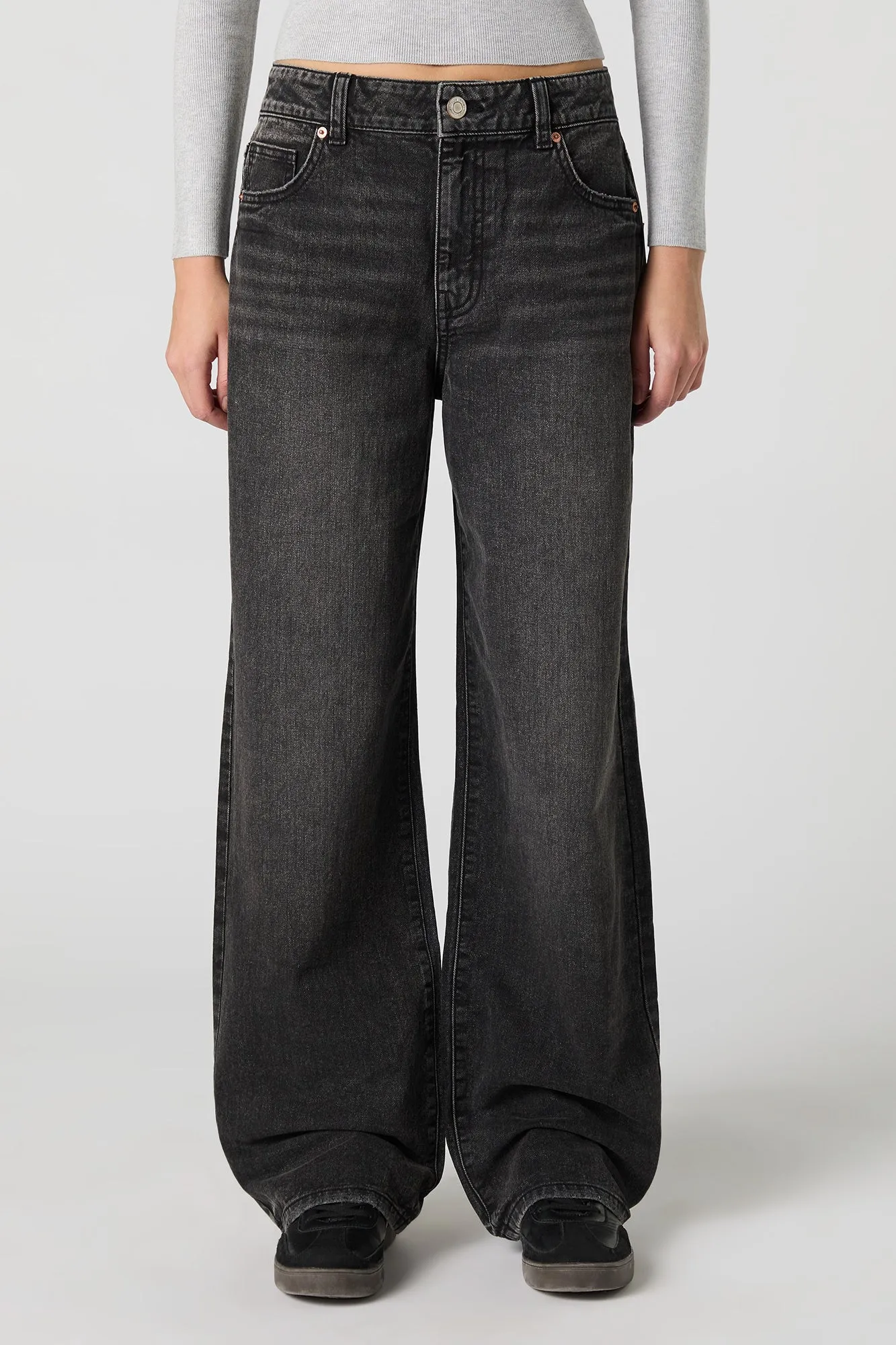 High Rise Wide Leg Black Jean sold by Urban Planet product image thumbnail 2