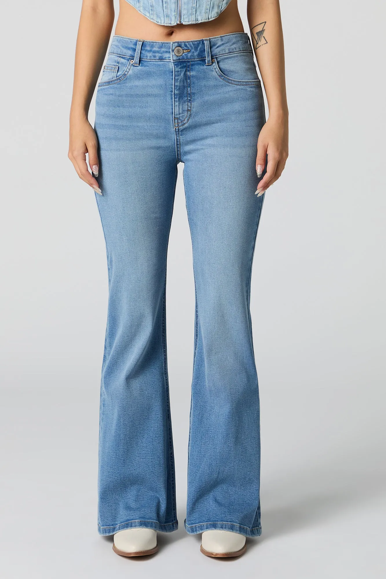 High Rise Flare Light Jean sold by Urban Planet product image thumbnail 2