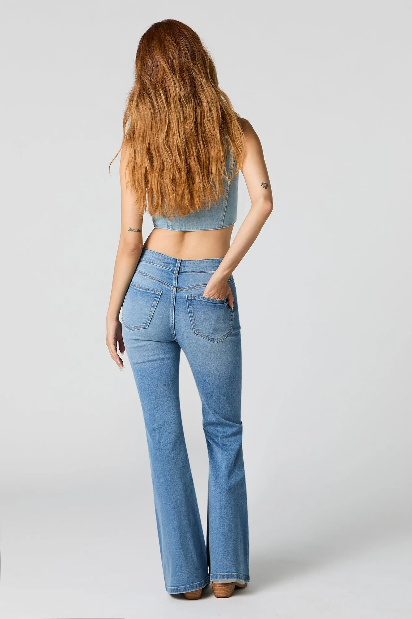 High Rise Flare Light Jean sold by Urban Planet product image thumbnail 3