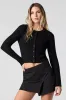 Cable Knit Button Up Cropped Cardigan sold by Urban Planet