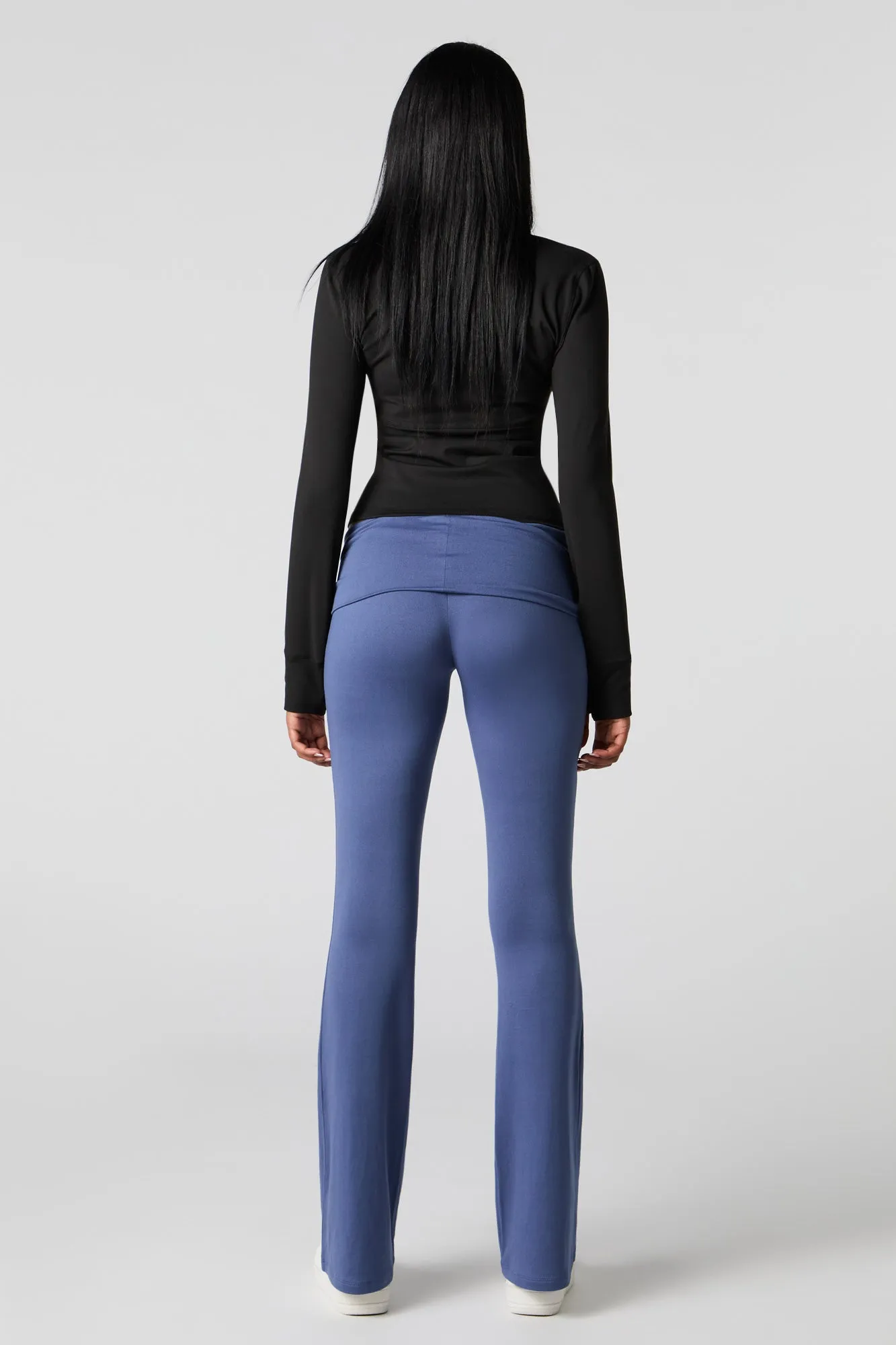 Soft Foldover Waist Flare Legging sold by Urban Planet product image thumbnail 3
