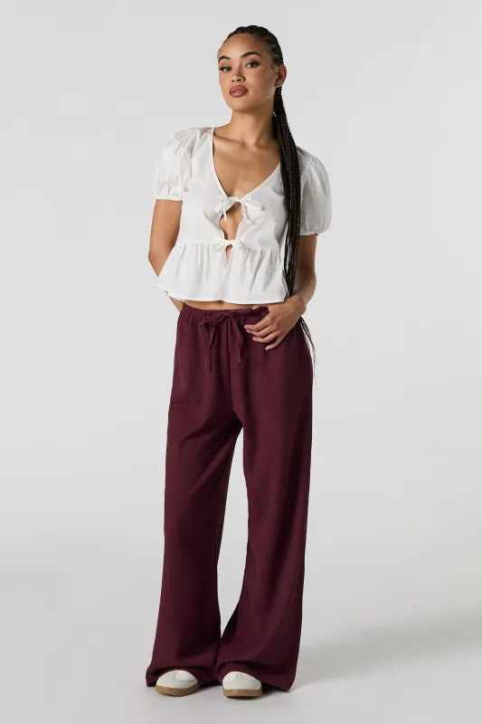 Textured Flowy Wide Leg Dress Pant sold by Urban Planet