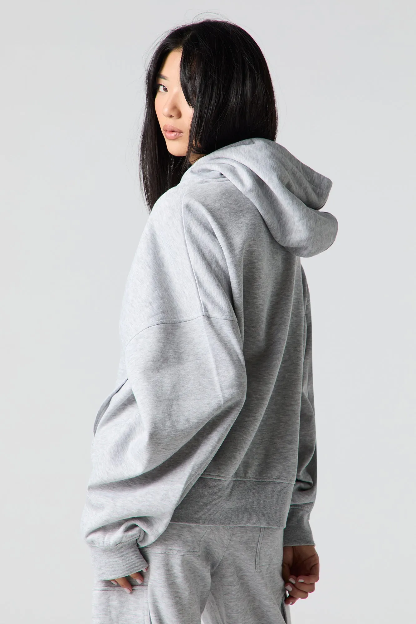 Fleece Boxy Hoodie sold by Urban Planet product image thumbnail 5