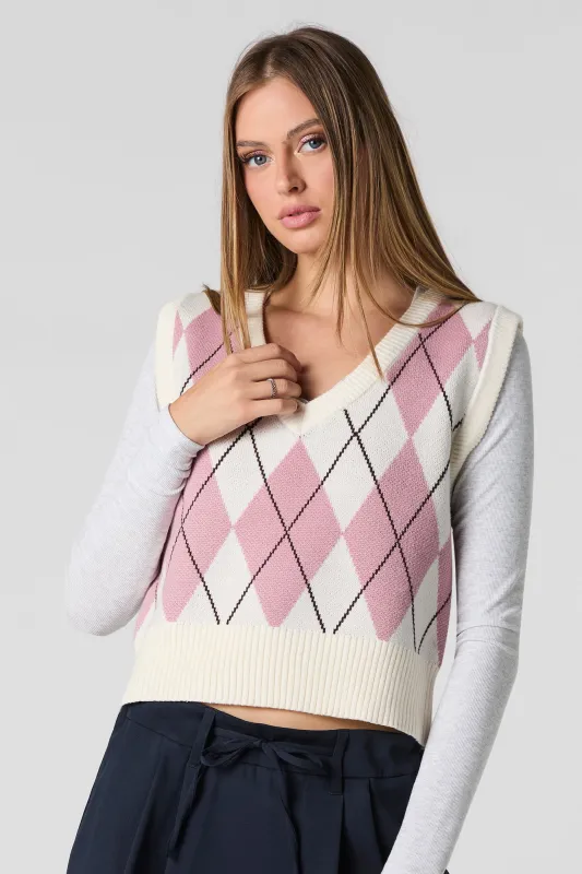 Argyle Knit Vest sold by Urban Planet