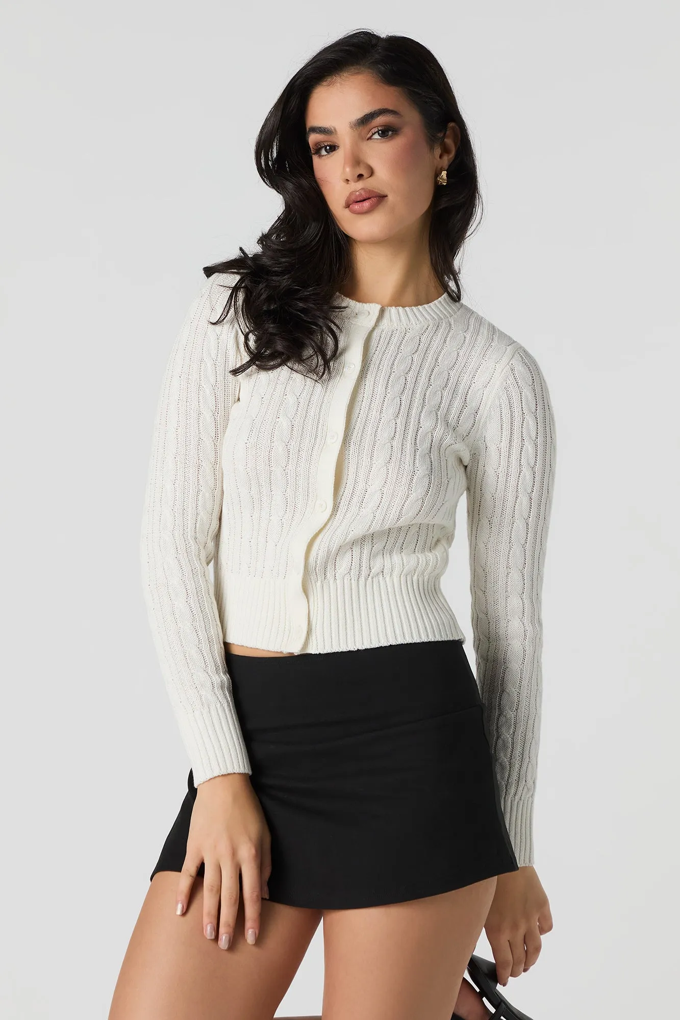 Cable Knit Cardigan sold by Urban Planet