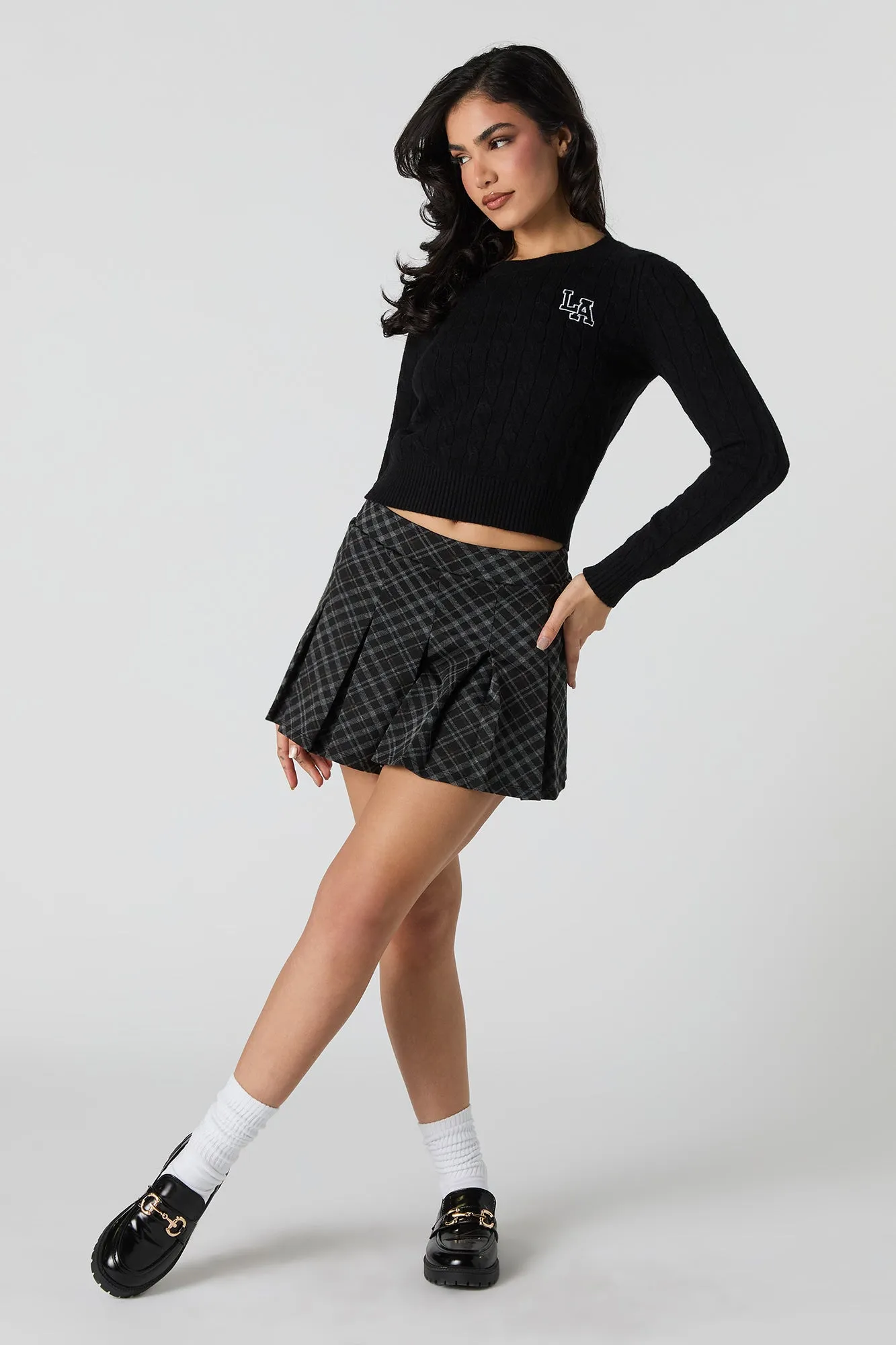 Chandail en tricot mailles torsadées et broderie sold by Urban Planet product image thumbnail 4