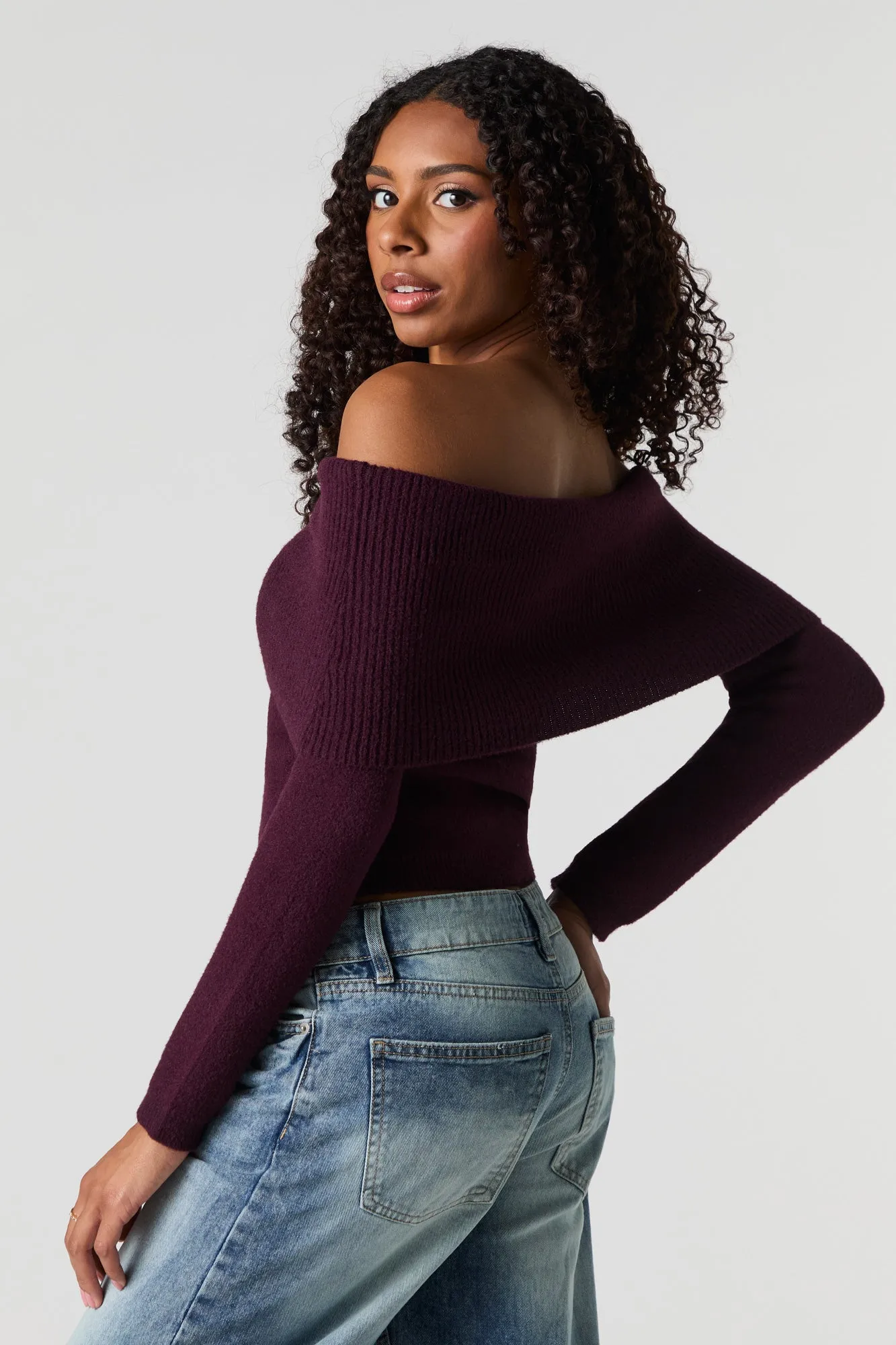 Soft Knit Off Shoulder Sweater sold by Urban Planet product image thumbnail 2