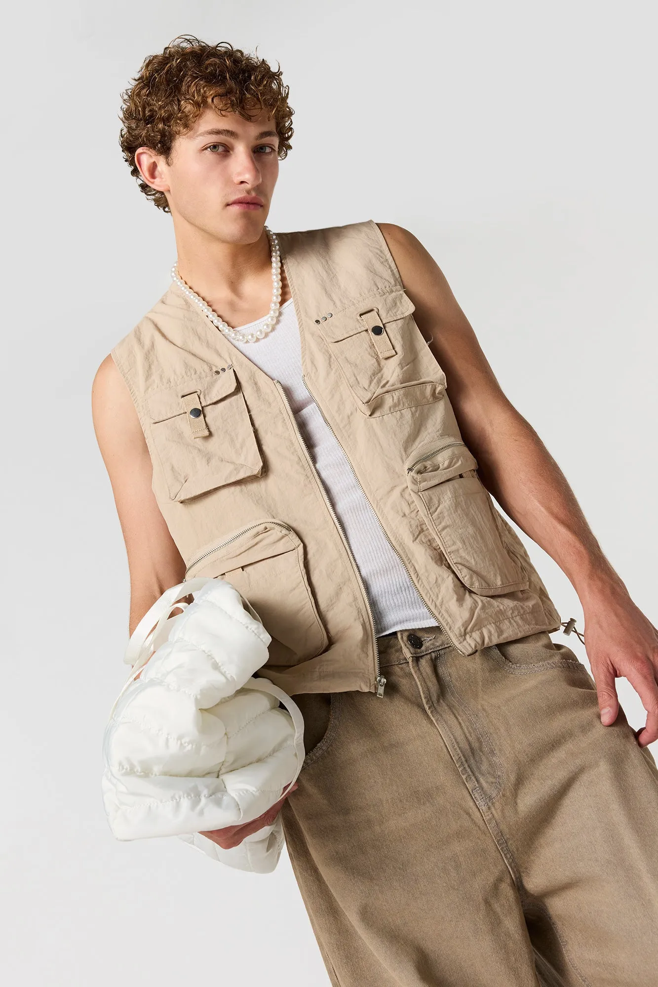 Nylon Cargo Vest sold by Urban Planet