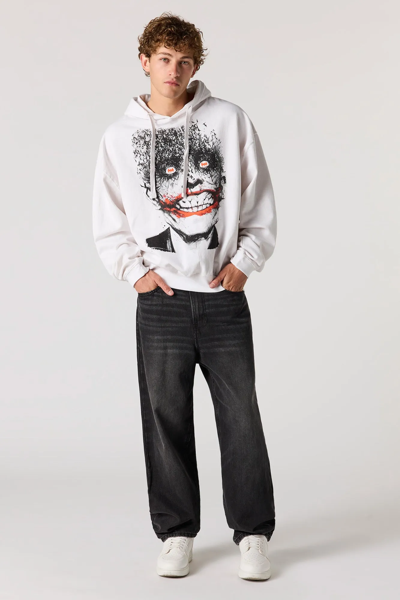 The Joker Graphic Fleece Hoodie sold by Urban Planet product image thumbnail 3