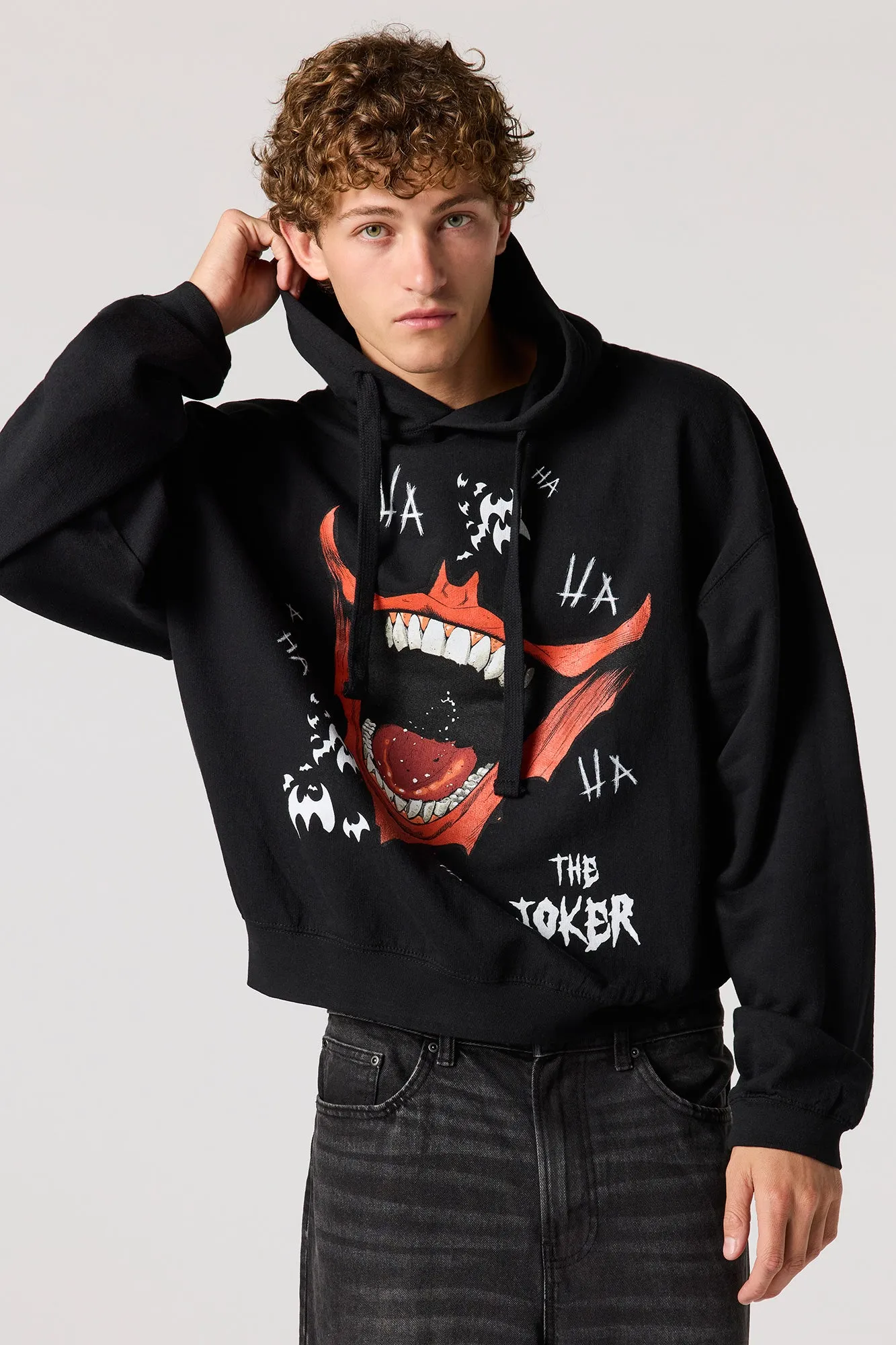 The Joker Graphic Fleece Hoodie sold by Urban Planet product image thumbnail 4