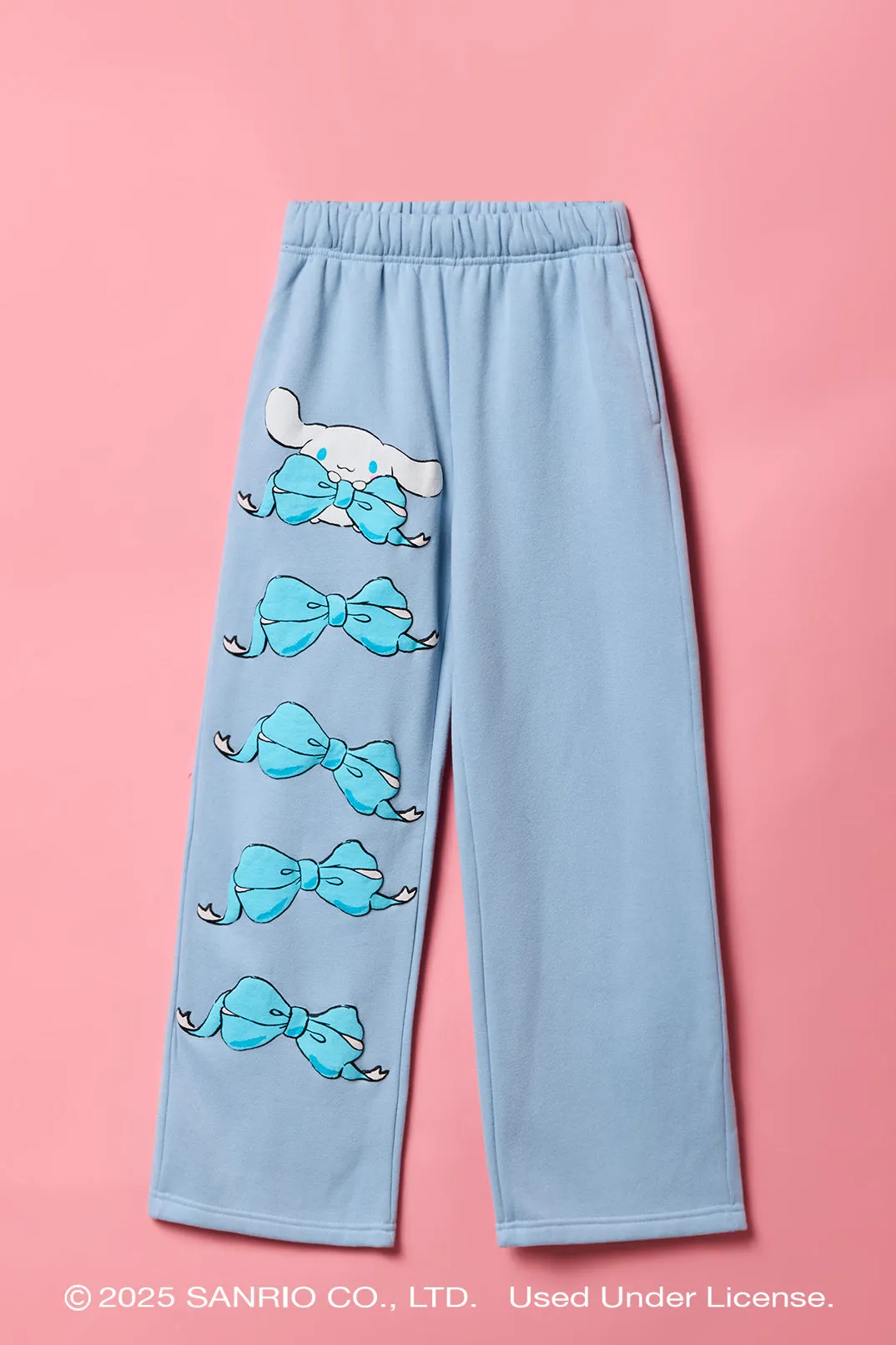 Pantalon en molleton à jambe large et imprimé en relief Cinnamoroll pour filles sold by Urban Planet