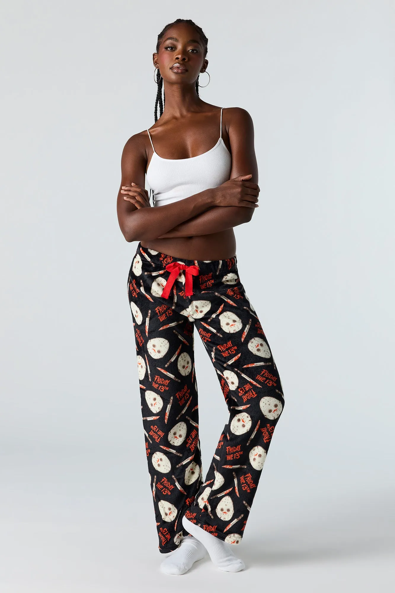 Printed Plush Pajama Pant sold by Urban Planet product image thumbnail 4