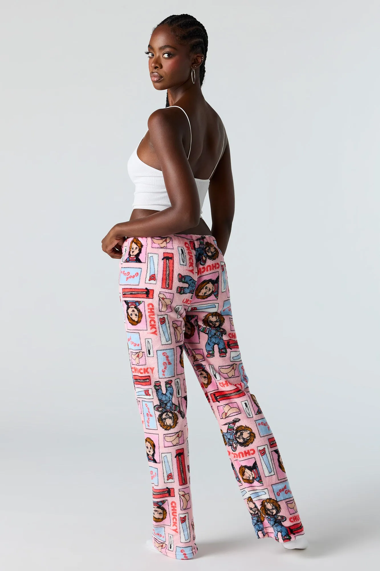 Printed Plush Pajama Pant sold by Urban Planet product image thumbnail 3