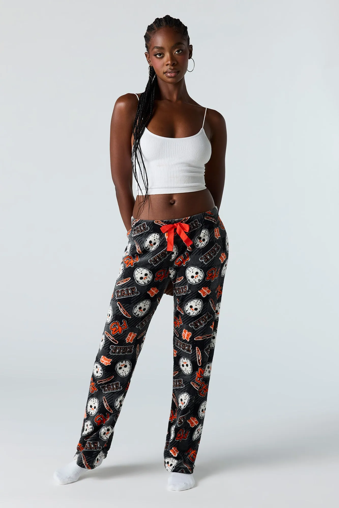 Pantalon de pyjama imprimé en peluche sold by Urban Planet product image thumbnail 5