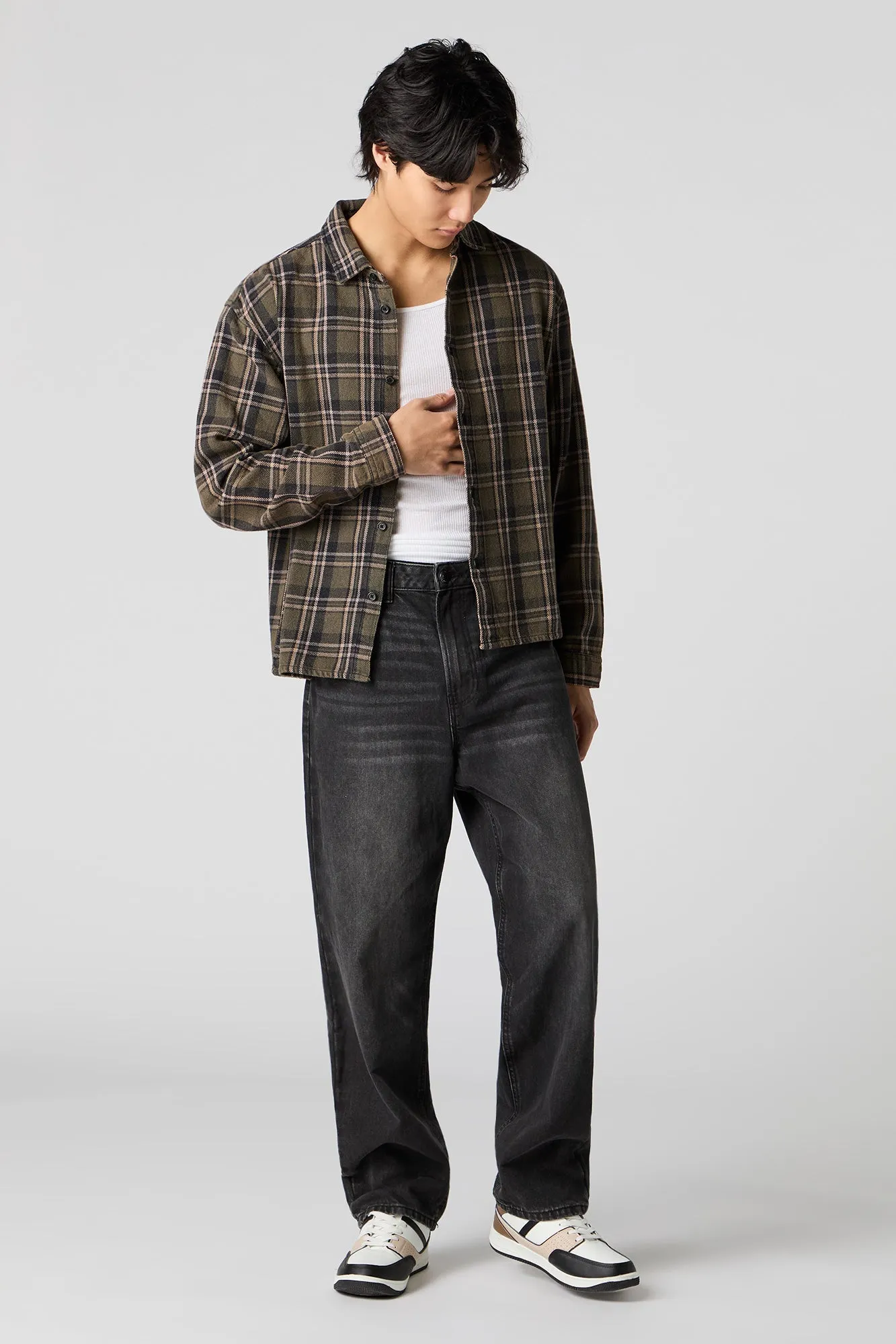 Plaid Button-Up Top sold by Urban Planet product image thumbnail 3