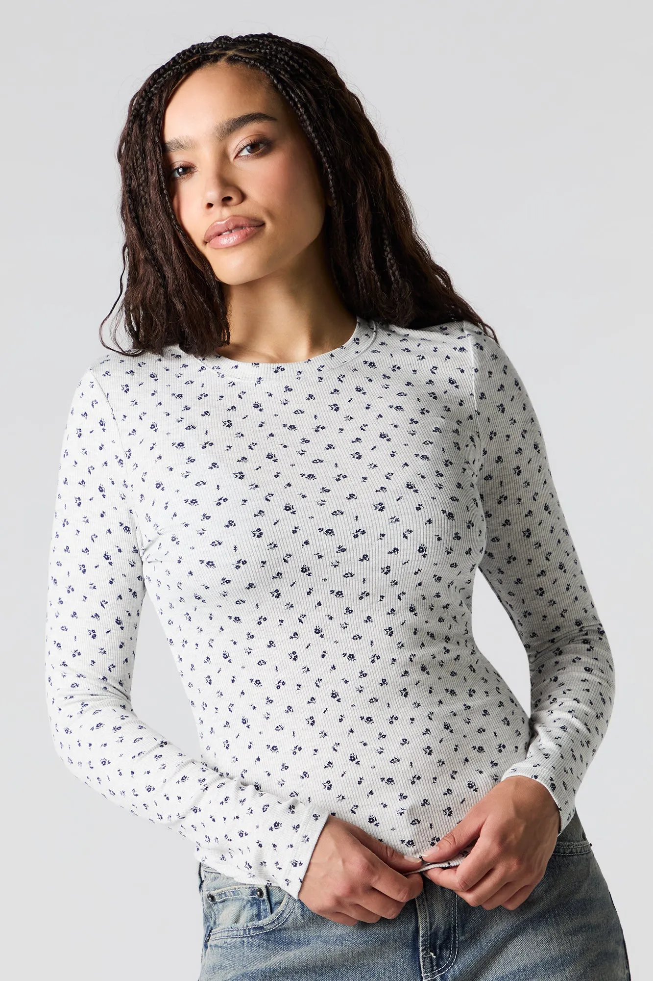 Haut côtelé classique à manches longues sold by Urban Planet product image thumbnail 5