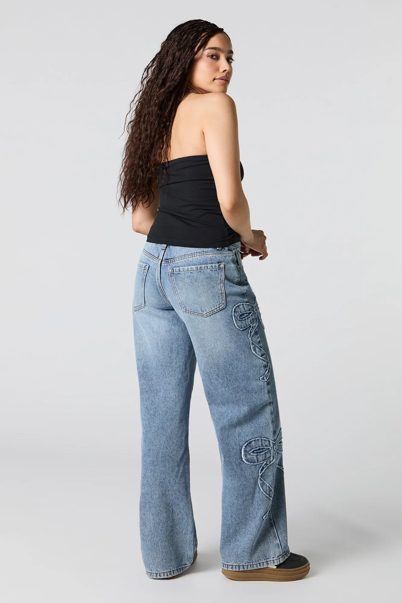 Low Rise Skater Jean with Bows sold by Urban Planet product image thumbnail 3