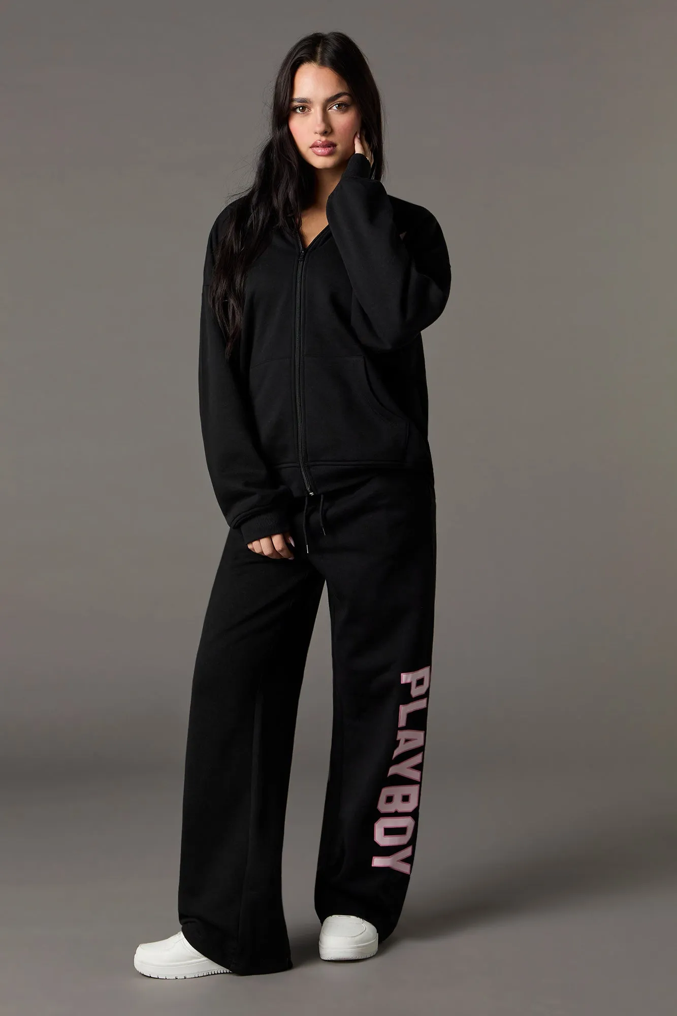 Playboy HD Print Fleece Wide Leg Sweatpant sold by Urban Planet product image thumbnail 5