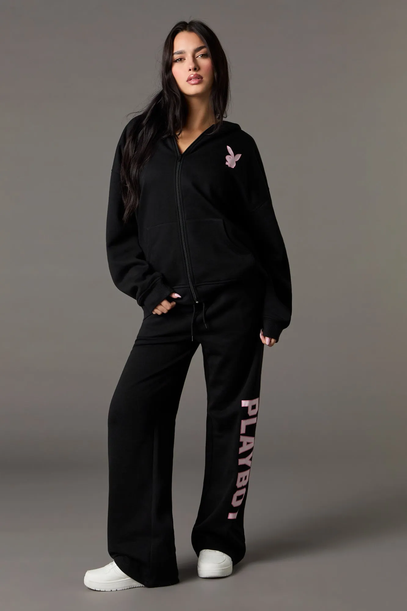 Haut à capuchon en molleton surdimensionné à imprimé HD Playboy sold by Urban Planet product image thumbnail 4