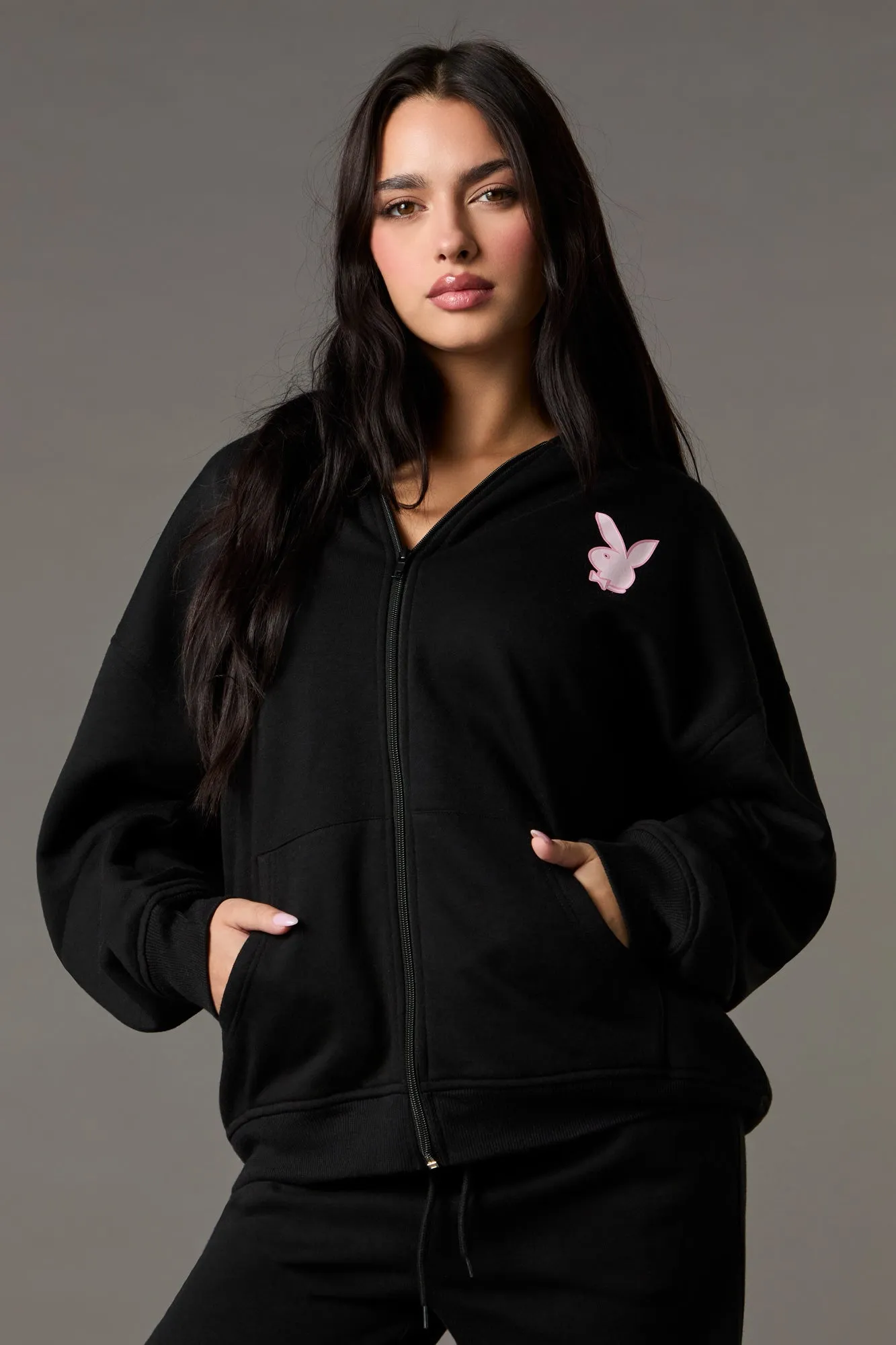 Haut à capuchon en molleton surdimensionné à imprimé HD Playboy sold by Urban Planet product image thumbnail 2