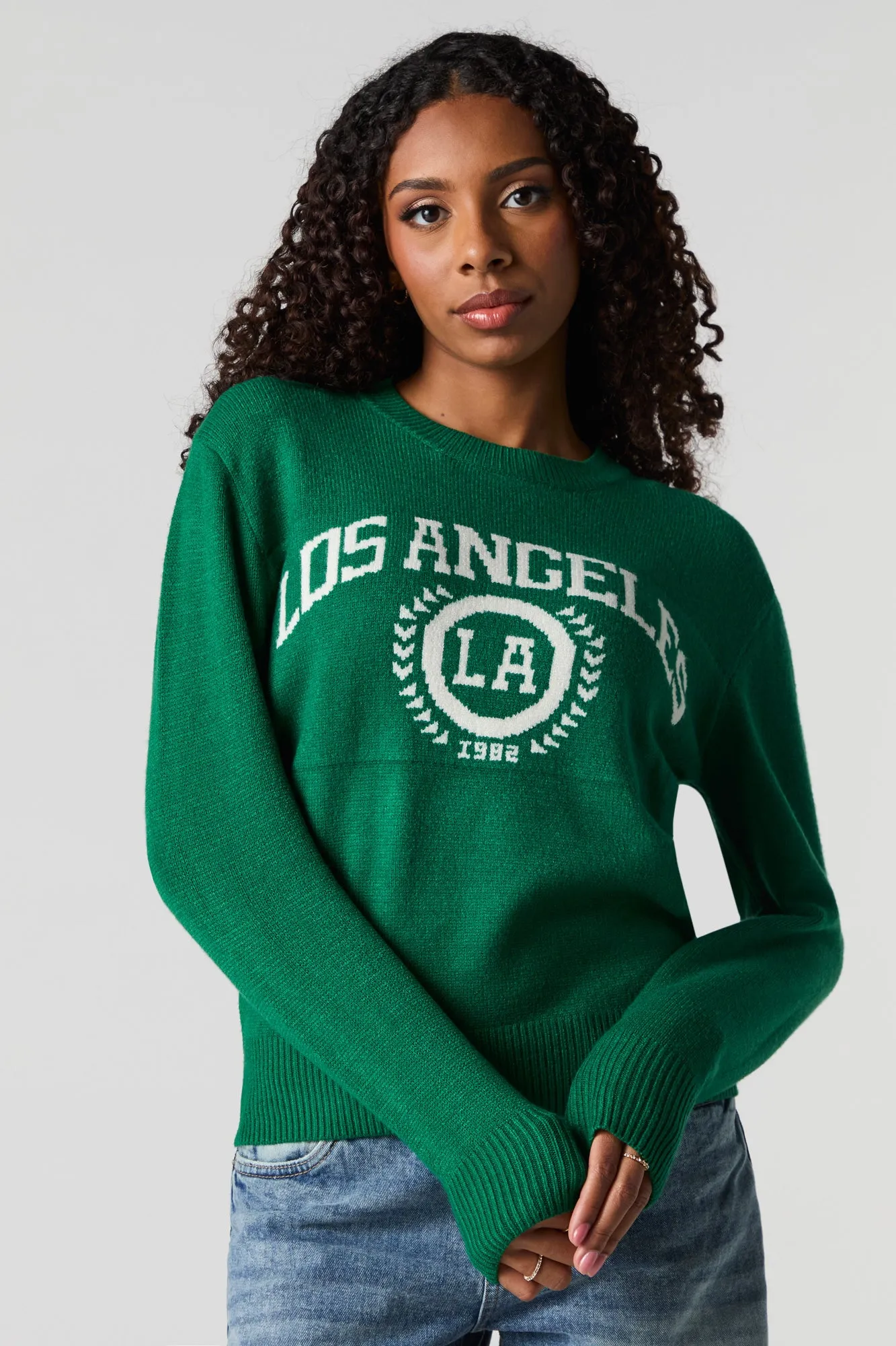 City Jacquard Knit Sweater sold by Urban Planet