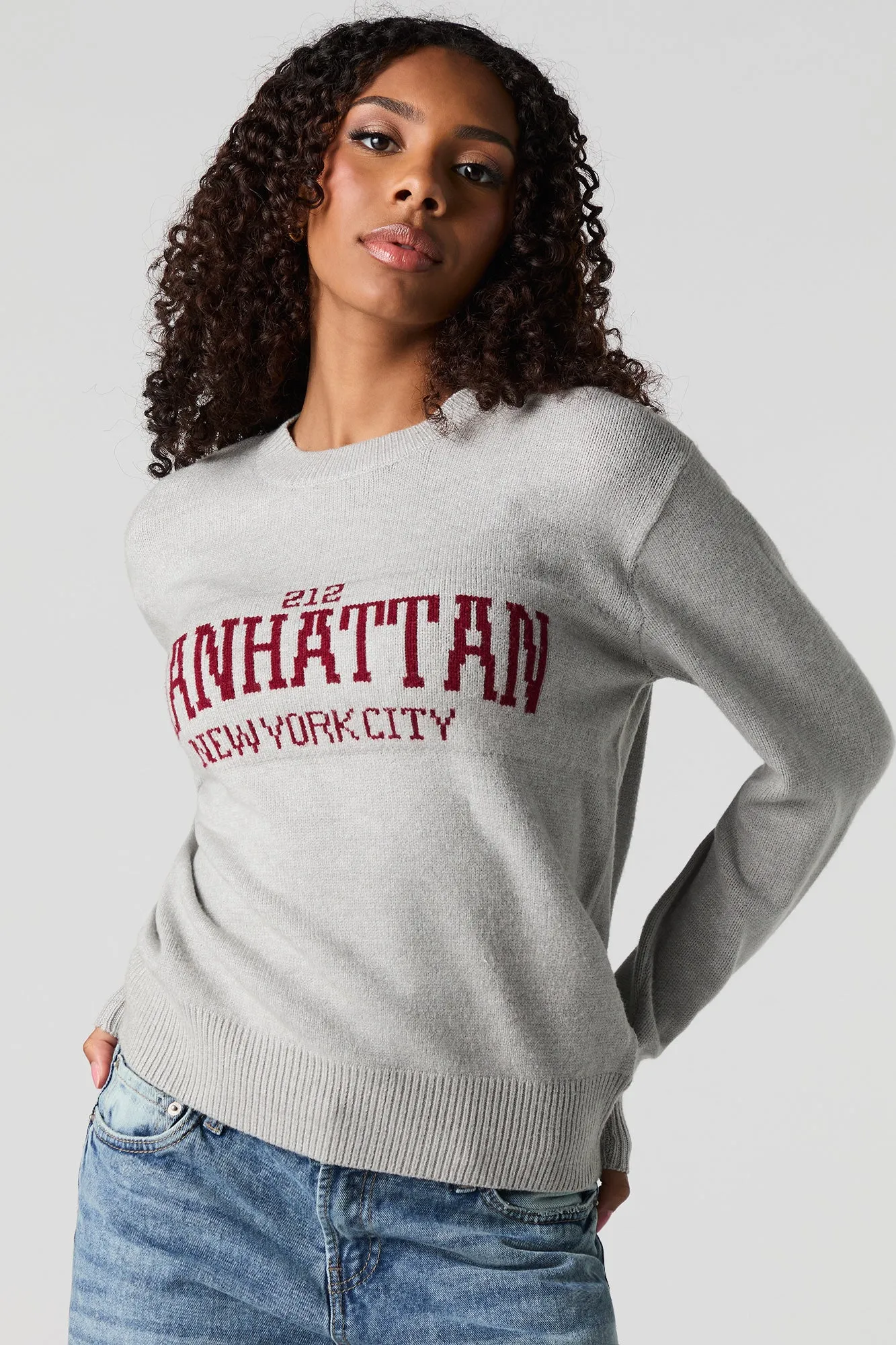 City Jacquard Knit Sweater sold by Urban Planet product image thumbnail 4