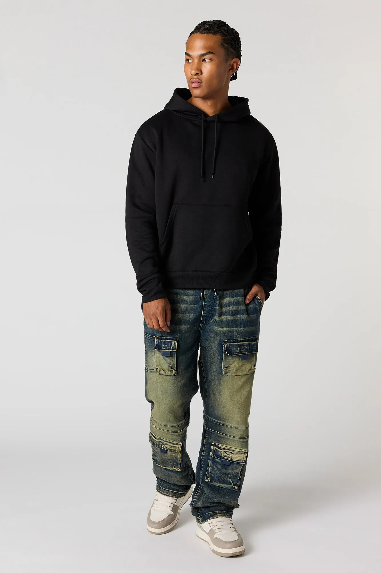 Jogger cargo droit en denim sold by Urban Planet product image thumbnail 5