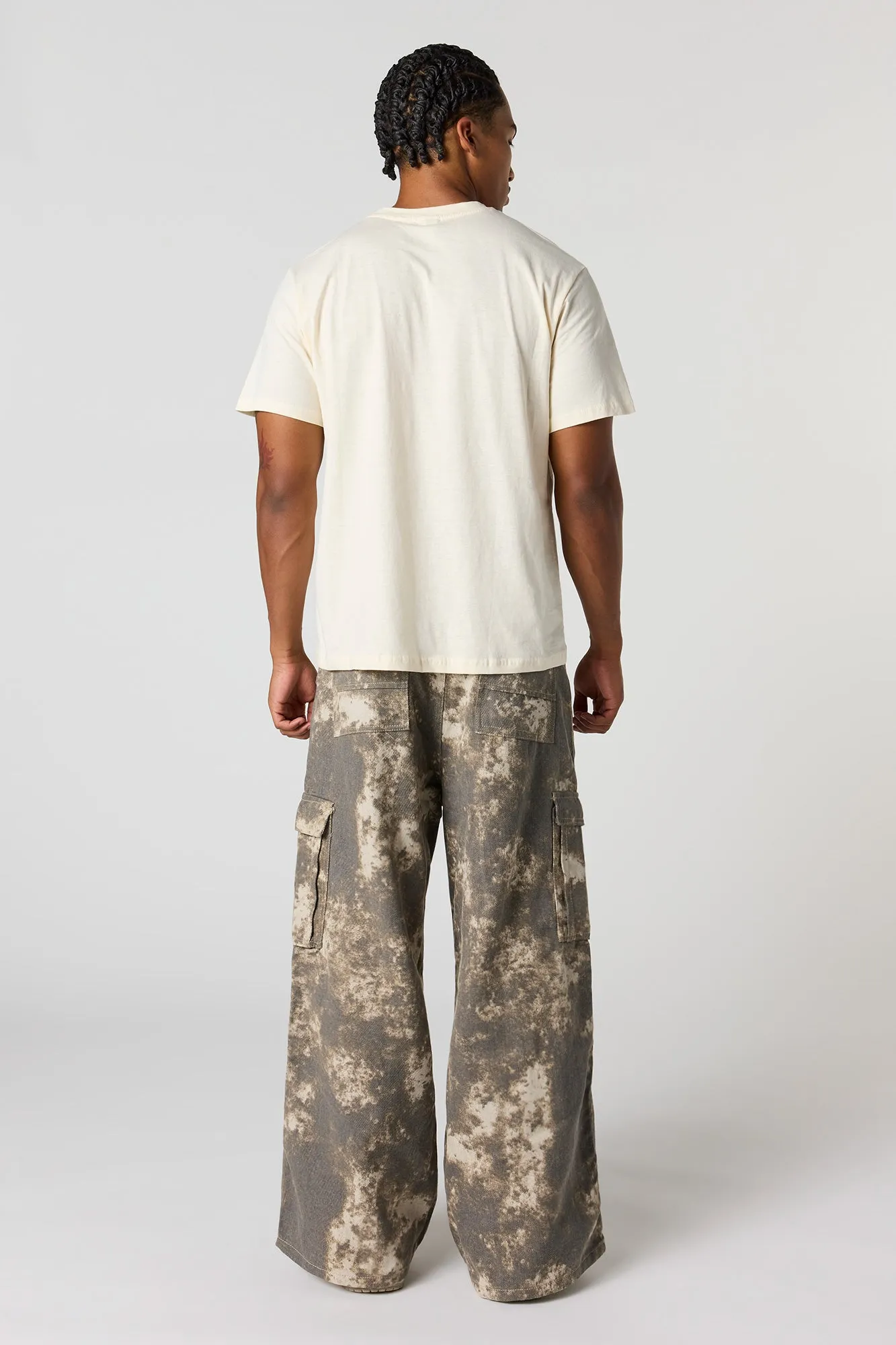 Pantalon cargo à jambe large avec motif camouflage sold by Urban Planet product image thumbnail 3