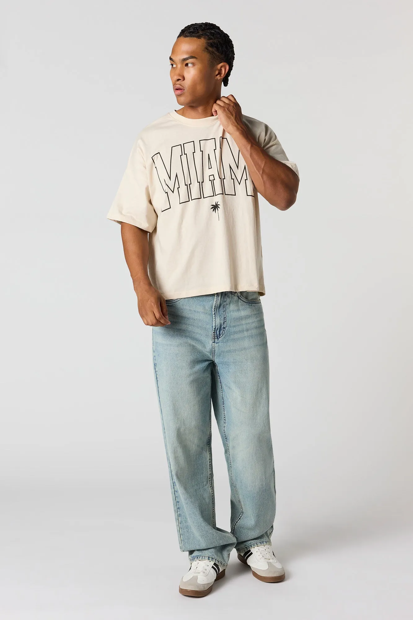 T-shirt carré à imprimé Miami sold by Urban Planet product image thumbnail 2