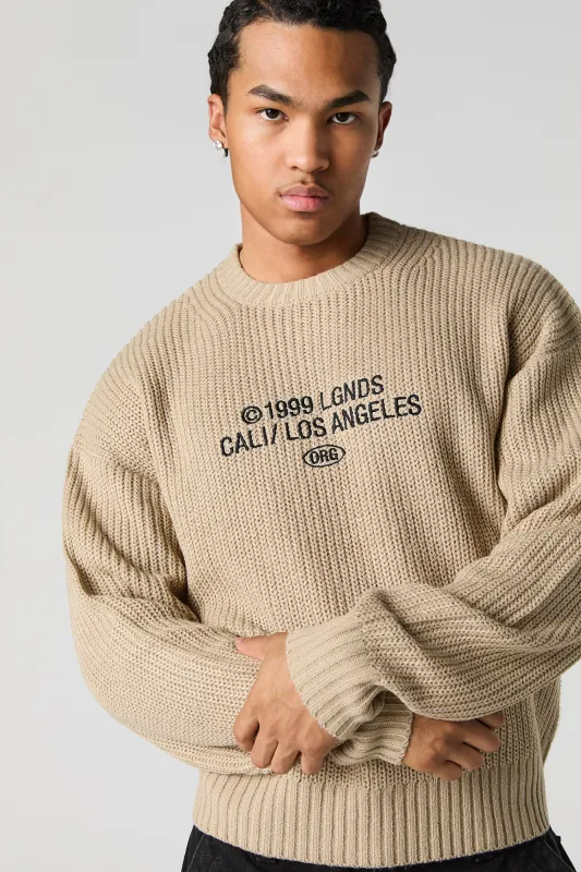 Los Angeles Embroidered Sweater sold by Urban Planet