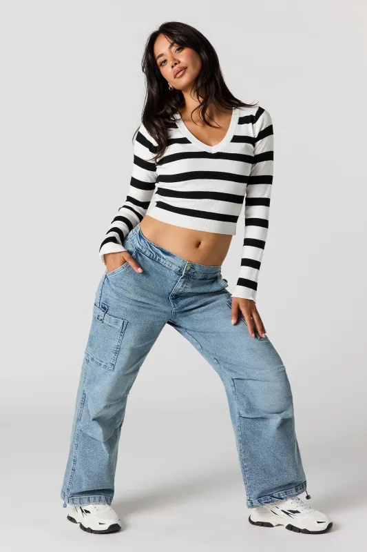 Denim Cargo Parachute Pant sold by Urban Planet