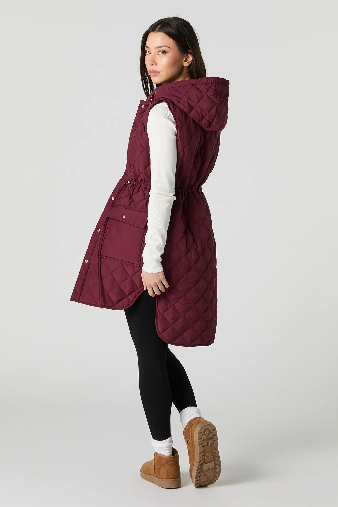 Quilted Longline Vest sold by Urban Planet product image thumbnail 3