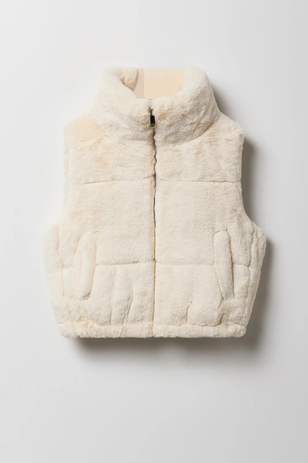 Girls Faux Fur Puffer Vest sold by Urban Planet product image thumbnail 5