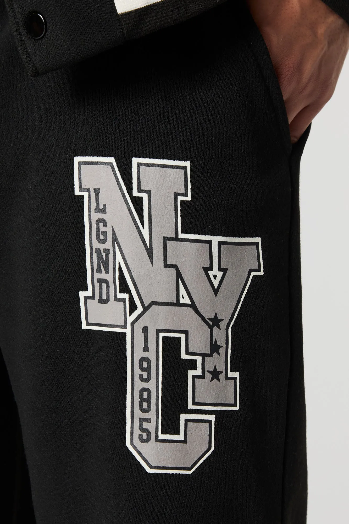 City Graphic Fleece Varsity Sweatpant sold by Urban Planet product image thumbnail 4