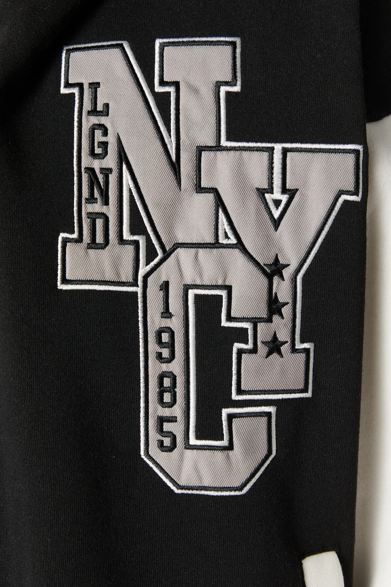 City Twill Embroidered Graphic Fleece Varsity Jacket sold by Urban Planet product image thumbnail 5