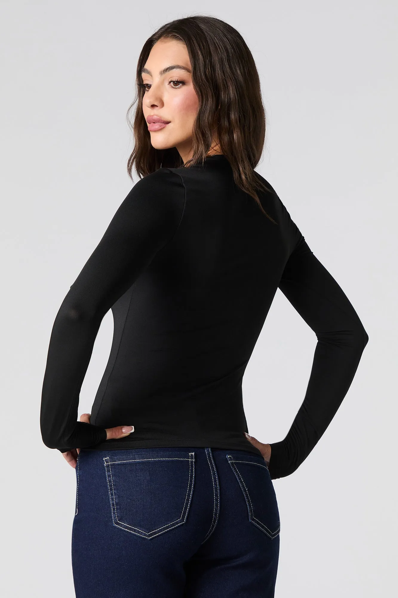 Haut profilé classique à manches longues sold by Urban Planet product image thumbnail 3