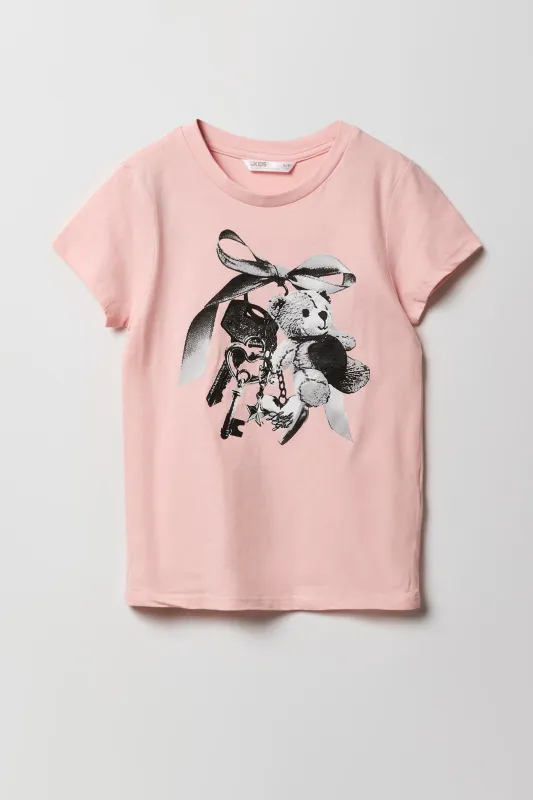 Girls Keychain Graphic T-Shirt sold by Urban Planet