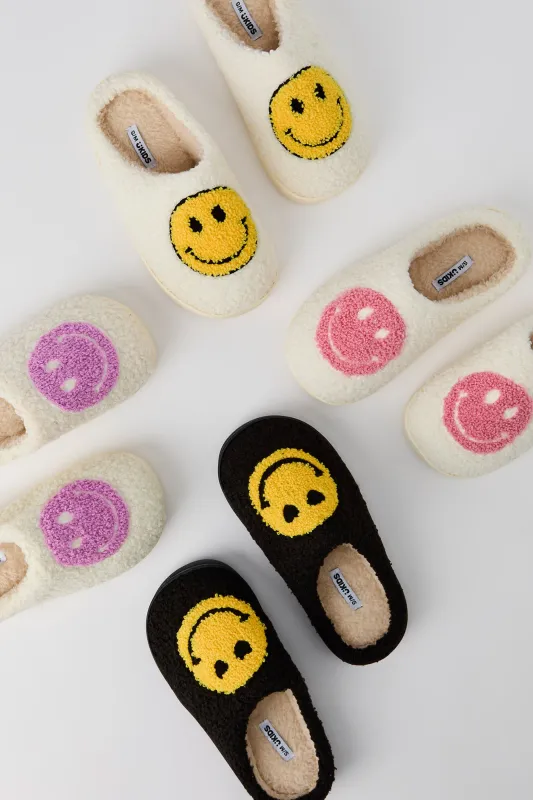 Pantoufles en Sherpa à imprimé Smiley pour fille sold by Urban Planet